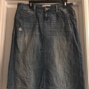 Midi Denim Skirt